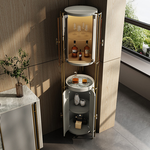 Meubles de luxe maison salon armoire à vin <span class=keywords><strong>en</strong></span> <span class=keywords><strong>bois</strong></span> personnalisée <span class=keywords><strong>bar</strong></span> avec vitrine vitrine armoire <span class=keywords><strong>d</strong></span>'<span class=keywords><strong>angle</strong></span> même armoire latérale - Product Image 1