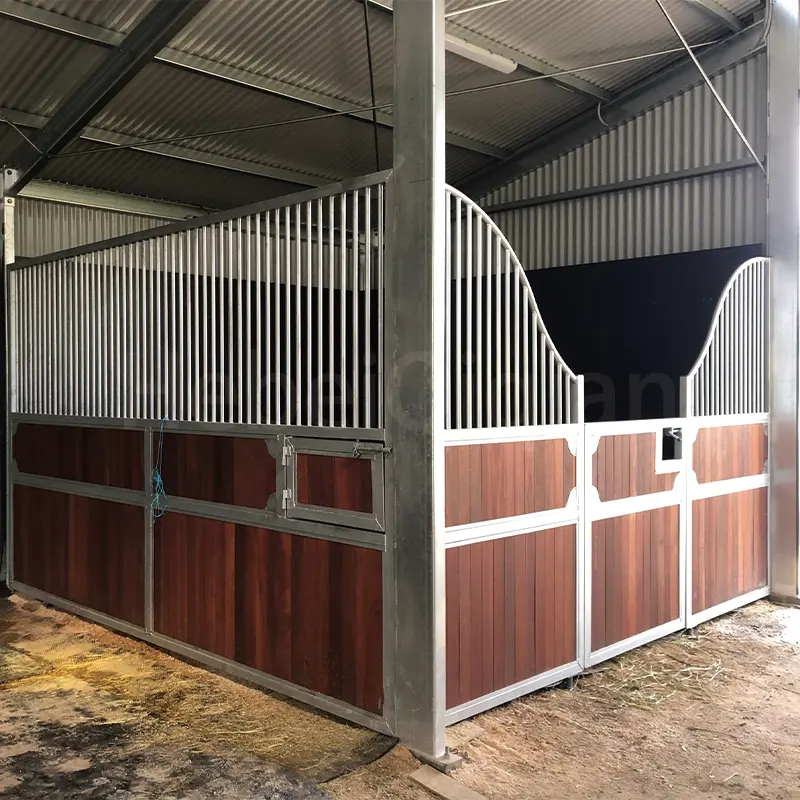 Prefab Steel Structure Portable Horse Stable Stall Fronts Door For Barn Gate