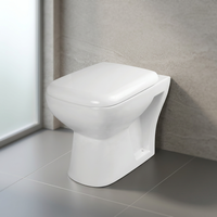 WC carré en céramique de style anglo-indien, à chasse directe, avec siphon en S, de type indien, sanitaires
