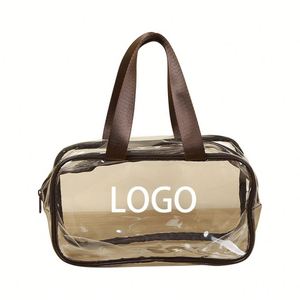 Large-Capacity Transparent PVC Cosmetic Bag Portable Hand Washable <b>Case</b> for Skin Care Products Wholesale Summer Bag - Product Image 1