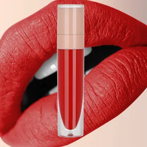 Fabricante Mais Popular Vegan Liquid Lipstick Hot Melhor Vegan Cruelty-Free Lip Gloss Private Label Impermeável Matte Lipgloss