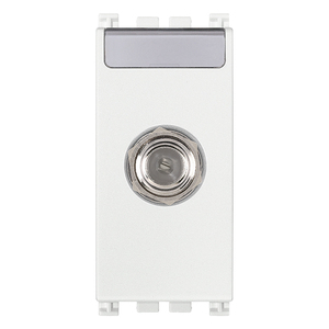 Prise coaxiale de type F blanche pour femme, longueur 4,1 pouces, hauteur 5,3 pouces, pour connexion de télévision par câble - Product Image 1