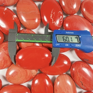 หินแจสเปอร์สีแดงรูปไข่ธรรมชาติ หินขัดเงาสำหรับการบำบัดและตกแต่ง - Product Image 2