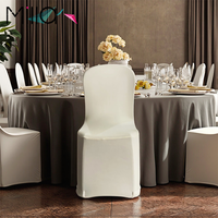 Housses de chaises universelles monobloc, élastiques et extensibles de taille personnalisée en plastique polyester spandex pour mariages et banquets