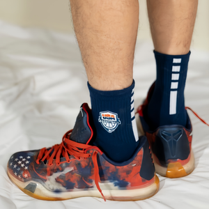 ถุงเท้ากีฬาวิ่งกันกระแทกชั้นยอดถุงเท้าลูกเรือบาสเก็ตบอลระบายอากาศได้ดีถุงเท้าลูกเรือโลโก้แฟนซีสำหรับการใช้งานฟุตบอล - Product Image 1