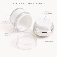 Pot cosmétique de luxe sous vide rechargeable en acrylique avec pompe à vis sans air, 15g, 30g, 50g, pour crème visage, crème contour des yeux, lotion, sérum
