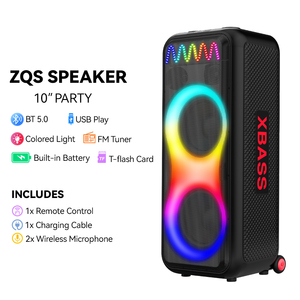 Zqs10212 Hot Bán Công Suất Cao 100W Kép 10 Inch Parlante <span class=keywords><strong>Bluetooth</strong></span> Karaoke Điện Powered Loa Đảng Loa - Product Image 3