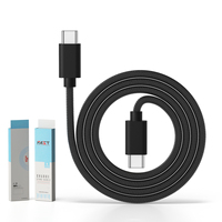 Kabel Data USB 2.0 C ke C Berkualitas Tinggi, Berbahan Nilon Kepang, 1M 2M, Berlapis Tembaga, Jaket TPE, untuk Printer & Kamera