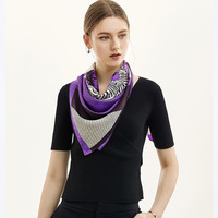 Foulards de tête en soie de mûrier naturel pour femmes Imprimer Foulard en soie carré personnalisé