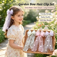 Barrettes tendance pour petites filles, style féerique, en tulle doux double couche, bord ondulé, 5 cm, pour les jeux en extérieur, style japonais et coréen, faites à la main