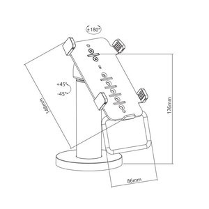 Phụ kiện máy tính POS xoay thẻ tín dụng thiết bị đầu cuối gắn máy tính POS Máy hiển thị đứng - Product Image 6