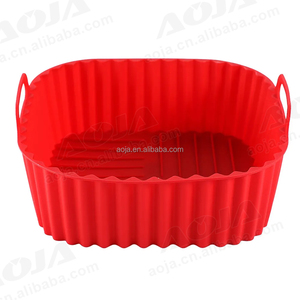 Casserole en silicone pour <span class=keywords><strong>friteuse</strong></span> à air, réutilisable et alimentaire avec logo personnalisé AOJA Doublure de panier pour <span class=keywords><strong>friteuse</strong></span> à air - Product Image 3