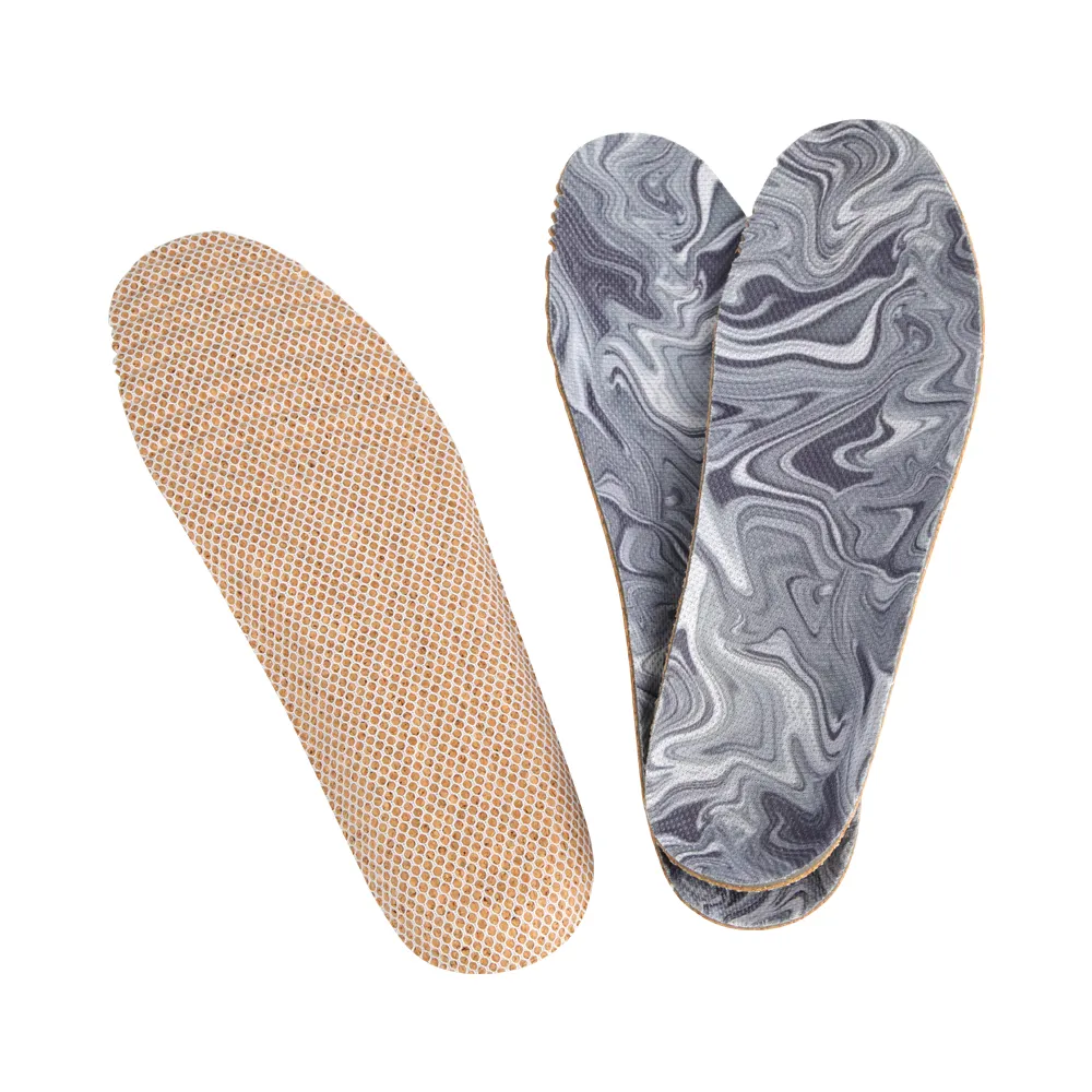 फैक्टरी प्रत्यक्ष आपूर्ति आर्क समर्थन Orthotic Insoles पूर्ण लंबाई पसीने को अवशोषित प्राकृतिक काग Insoles