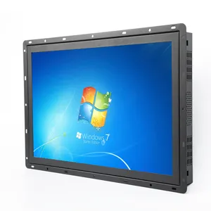 VESA-Monitor de Metal montado en la pared, marco abierto, 9,7 ~ 23,6 pulgadas, con pantalla táctil capacitiva, HD-MI, Cable VGA, para equipo Industrial