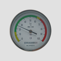 150mm Industrial Stainless Steel Bi-metal Thermometer Flange Insert with Sleeve
