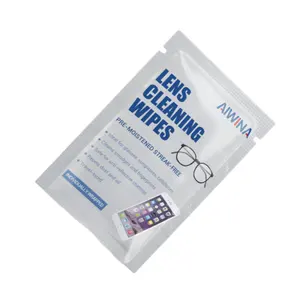 AIWINA detergente per lenti ottiche biodegradabile monouso singolo salviettine umidificate occhiali pre-idratati salviette pulite per lo schermo della fotocamera