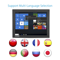 Layar TV Bingkai Logam Murah 12 Inci Monitor LCD TFT