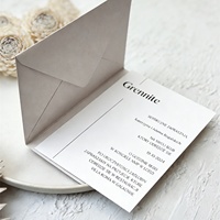 Carte de vœux minimaliste de luxe |   Texte et logo personnalisés imprimés en UV |   Papier texturé écologique avec enveloppe assortie