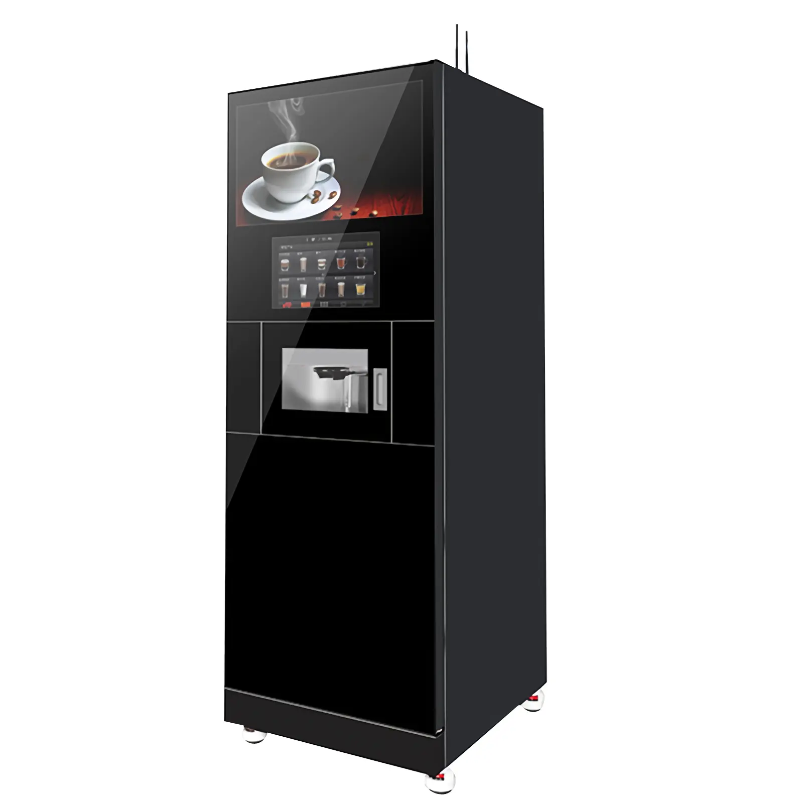 माइक्रोन पूरी तरह से स्वचालित वाणिज्यिक इटली ग्राइंडर एस्प्रेसो चाय कॉफी वेंडिंग मशीन