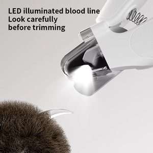 Cortauñas Eléctrico de Acero Inoxidable de Bajo Ruido para Mascotas con Iluminación LED de Línea de Sangre, Recargable por USB, Fácil de Usar para Perros en Viajes - Product Image 6