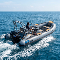 Bateau pneumatique semi-rigide en aluminium Hedia RIB420 PVC Hypalon à coque en V profond à vendre