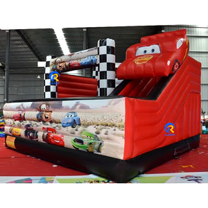 5x5x4m extérieur rouge voiture de course gonflable videur sautant plein d'entrain maison château Combo toboggan aire de jeux pour parc d'attractions - Product Image 1