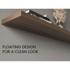 Ecco 47 In Wide Floating Shelves Set Of 2 <b>Wall</b> Decor Storage <b>Book</b> Shelves For Bedroom Bathroom Living Room - Product Image 5