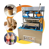 MY Tasse à café et à thé comestible en acier inoxydable Machine de production en forme de cône gaufré pour crème glacée pour petits
