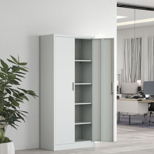 Meuble de rangement de bureau en acier de style industriel personnalisable étagères réglables classeur en métal fabriqué en usine bureau à domicile cuisine - Product Image 1