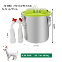 Machine à traire les moutons 12L intégrée, machine à traire électrique de grande puissance 48W pour vaches