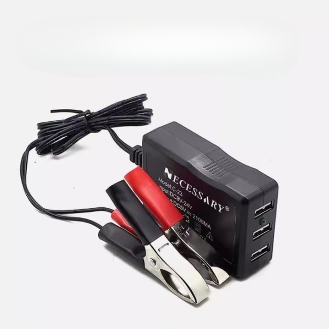 Multi-port 12V24v Battery Mobile Phone Charger Motorcycle Car On Board Universal USB to 5V Car 2A Fast Charge