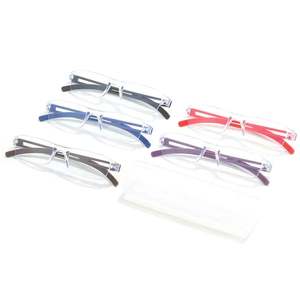 Gafas de Lectura con Logotipo Personalizado 2025, Montura Pequeña de PC sin Aro para Hombre y Mujer, Gafas de Presbicia con Protección Anti Luz Azul, Cuadradas - Product Image 5