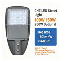 Lampadaire LED réglable CHZ avec raccordement IP66 AC, montage horizontal et vertical sur poteau, IK08, garantie 5 ans