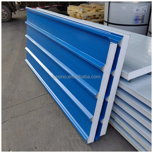 Panel sándwich EPS gris de 100mm, Panel de sándwich de espuma con núcleo, para pared de casa, techo de acero, <span class=keywords><strong>Material</strong></span> de construcción - Product Image 3