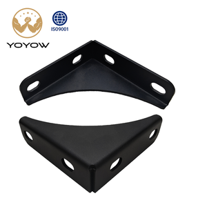 YOYOW <b>Black</b> Powder Coated Iron Triangle Bracket 90 Degree Right Angle Strong Easy Installation Kitchen Bathroom Cabinet Desk <b>Bed</b> - Product Image 1