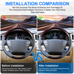 หน้าจอ NaviHua สำหรับ Lexus LX570 ปี 2007-2015 ขนาด 12.3 นิ้ว จอแสดงผลดิจิตอลแบบ Virtual Cockpit รองรับ Carplay หน้าจอ LCD แดชบอร์ด แสดงผลมาตรวัดความเร็ว - Product Image 3