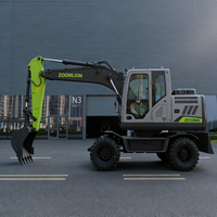 Excavatrice sur pneus ZE150WG G-Series Highway Pro 15 roues, moteur Cummins, transmission CVT à triple vitesse, commande ELAC, pompe moteur