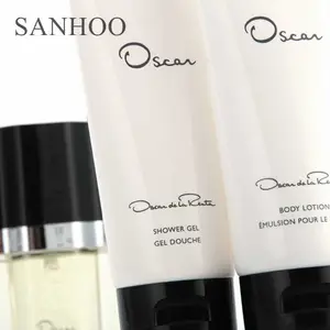 SANHOO Luxury 5 Stars Hotel Personalized Eco Package Toiletries Products Cosmetics Shampoo Bath Gel Soap Hotel Amenities Set