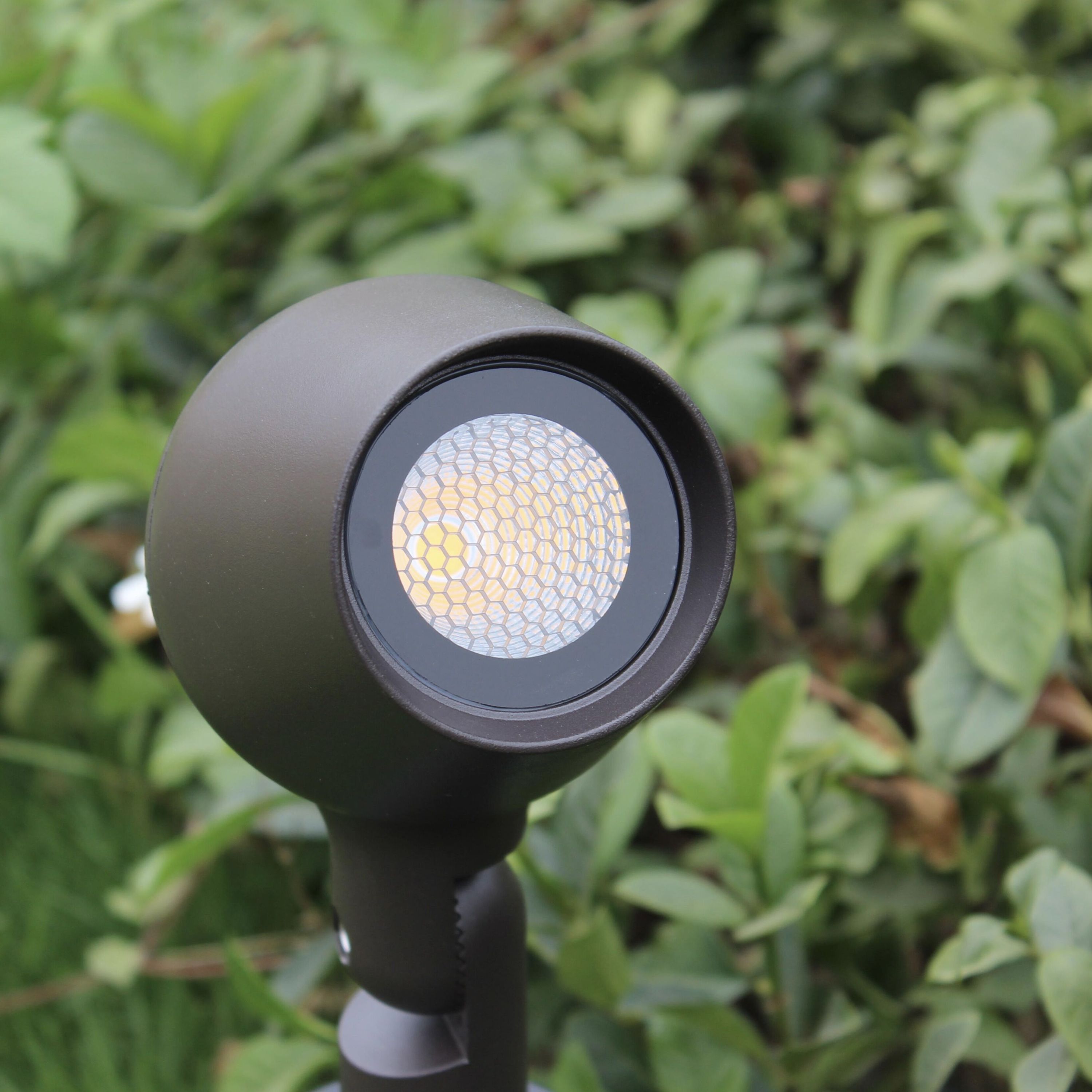 Dali Dimmable LED Garden Light Aluminum Body IP65 Rating Landscape AC Power Warm White 3000K Black Tempered Glass Lens 10W 20W