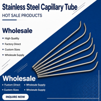 Tube capillaire en acier inoxydable 304 316 sur mesure, options de pliage personnalisées pour les assemblages de capteurs et de sondes pour l'automatisation