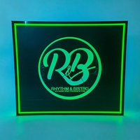 Logotipo personalizado Vip Display Led Letter Board Sign Acrílico Led Marquee Message Board Bottle Presenter Sign para Nightclub Lounge
