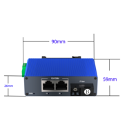 Convertisseur de média de qualité industrielle Mini 1 Port SC Fiber 2 Port 10/100M Montage sur rail Din Convertisseur fibre SMF MMF vers Ethernet
