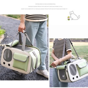 Bolsa de transporte portátil para gatos, tipo bandolera, 45x26x28cm, transpirable, para gatos y perros - Product Image 1