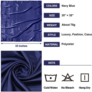 Écharpe en satin exquise de 35 pouces pour femmes, sensation de soie excellente, <span class=keywords><strong>bandana</strong></span> uni tendance pour les activités de plein air - Product Image 3