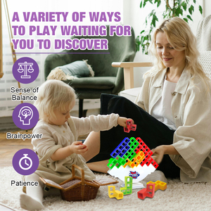 Juguete Científico <span class=keywords><strong>Tetra</strong></span> Tower, Juego de 27 Piezas, Bloques de Apilamiento para Equilibrio, Bloques de Construcción para Niños - Product Image 5