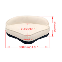 ISURE MARINE Siège triangulaire Voiture Marine Yacht Roadboat Bateau de pêche en cuir PU Siège fixe à dossier bas Accessoires marins