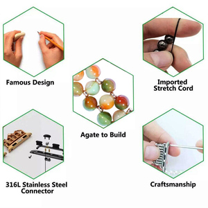 Encanto hecho a mano elástica tramo de imitación pulsera de perlas de cristal de las mujeres Apple Watch <span class=keywords><strong>Serie</strong></span> 3 2 1 - Product Image 4