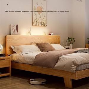 Cadre de lit en <span class=keywords><strong>chêne</strong></span> minimaliste et moderne entièrement en bois massif, cadre de lit de grande taille. Cadre de lit moderne est utilisé pour la maison Chambres - Product Image 5