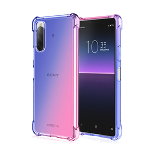 Para <span class=keywords><strong>Sony</strong></span> <span class=keywords><strong>Xperia</strong></span> <span class=keywords><strong>10</strong></span> <span class=keywords><strong>II</strong></span> gradientes Airbag del teléfono del TPU del caso de textura suave de silicona celular teléfono inteligente móvil cubierta - Product Image 1