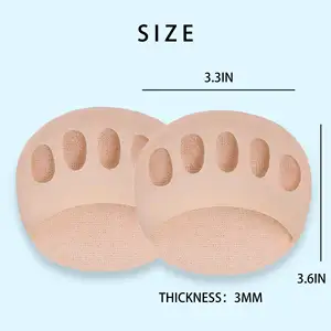 पांच पैर की उंगलियों महिलाओं उच्च ऊँची एड़ी के जूते आधा Insoles पैर दर्द के लिए अगली टांग पैड देखभाल पैर की अंगुली पैड